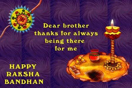 Dear Brother Thanks For Always Being There For Me Happy Raksha Bandhan