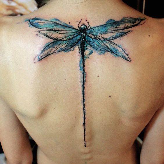 Dragonfly Tattoo On Full Back