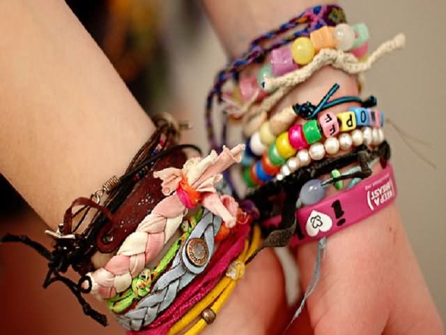 Friendship Day Wishes Hands With Bands And Bracelets