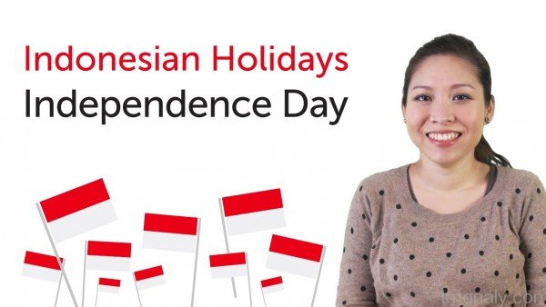 Girl Wishing You Indonesian Holidays Independence Day Wishes