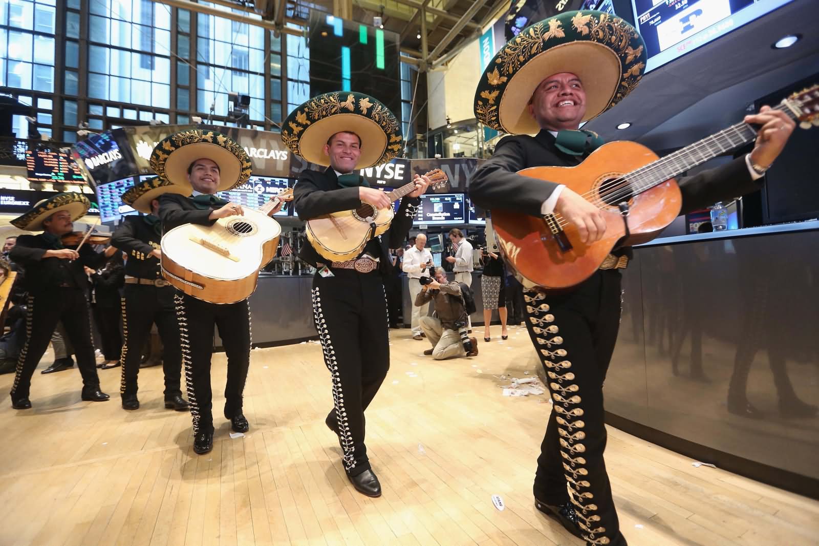Group Of Mariachi Performing During Cinco de Mayo Celebrations