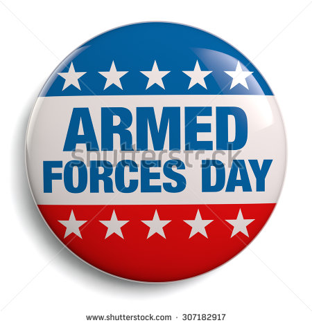 Happy Armed Forces Day 2016 Round Badge