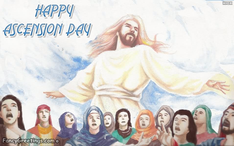 Happy Ascension Day Jesus Christ Painting