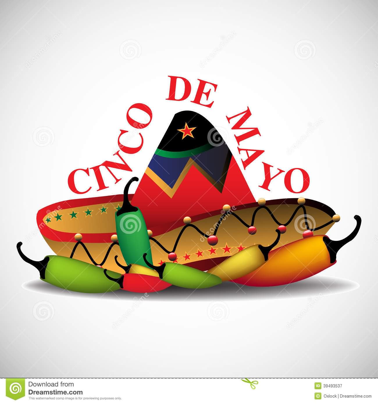 Happy Cinco de Mayo Sombrero And Peppers Picture