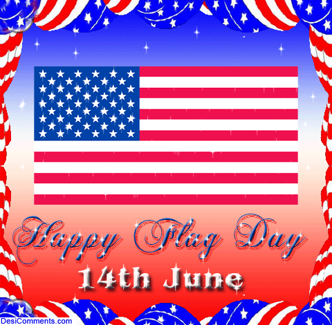 Happy Flag Day 14th June 2016 Glitter