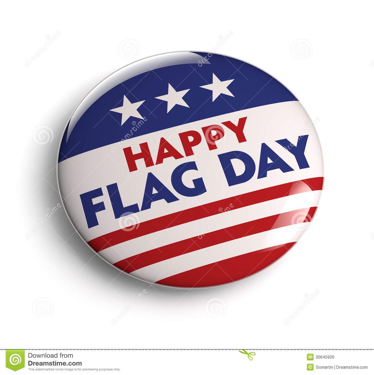 Happy Flag Day Button