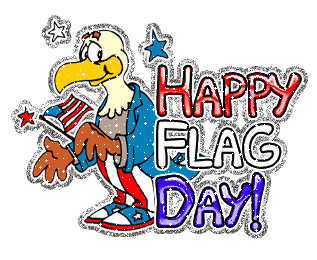 Happy Flag Day Eagle With American Flag In Hand Glitter
