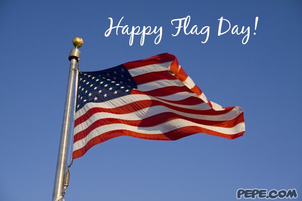 Happy Flag Day Waving American Flag Picture