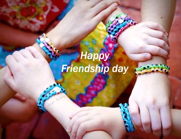 Happy Friendship Day Hands With Friendship Bands Picture