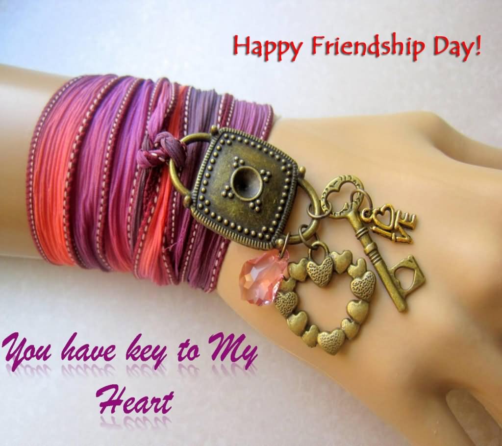 Happy Friendship Day You Have Key To My Heart Friendship Band