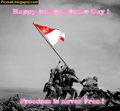 Happy Independence Day Indonesia Freedom Is Never Free Glitter