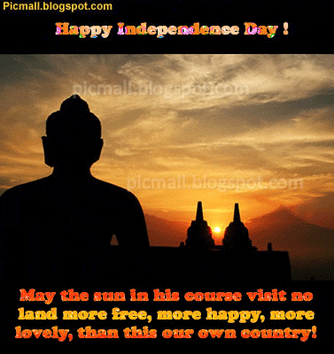 Happy Independence Day Indonesia Wishes Lord Buddha Picture
