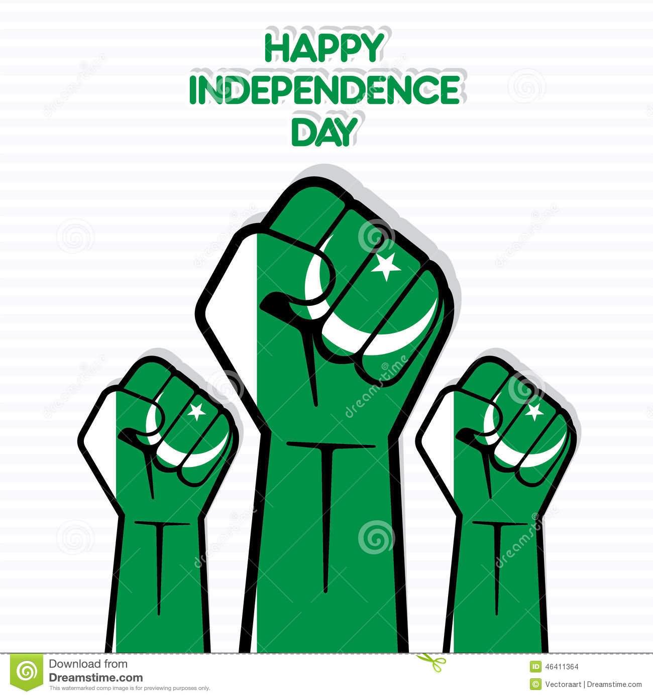 Happy Independence Day Pakistan Hands Picture
