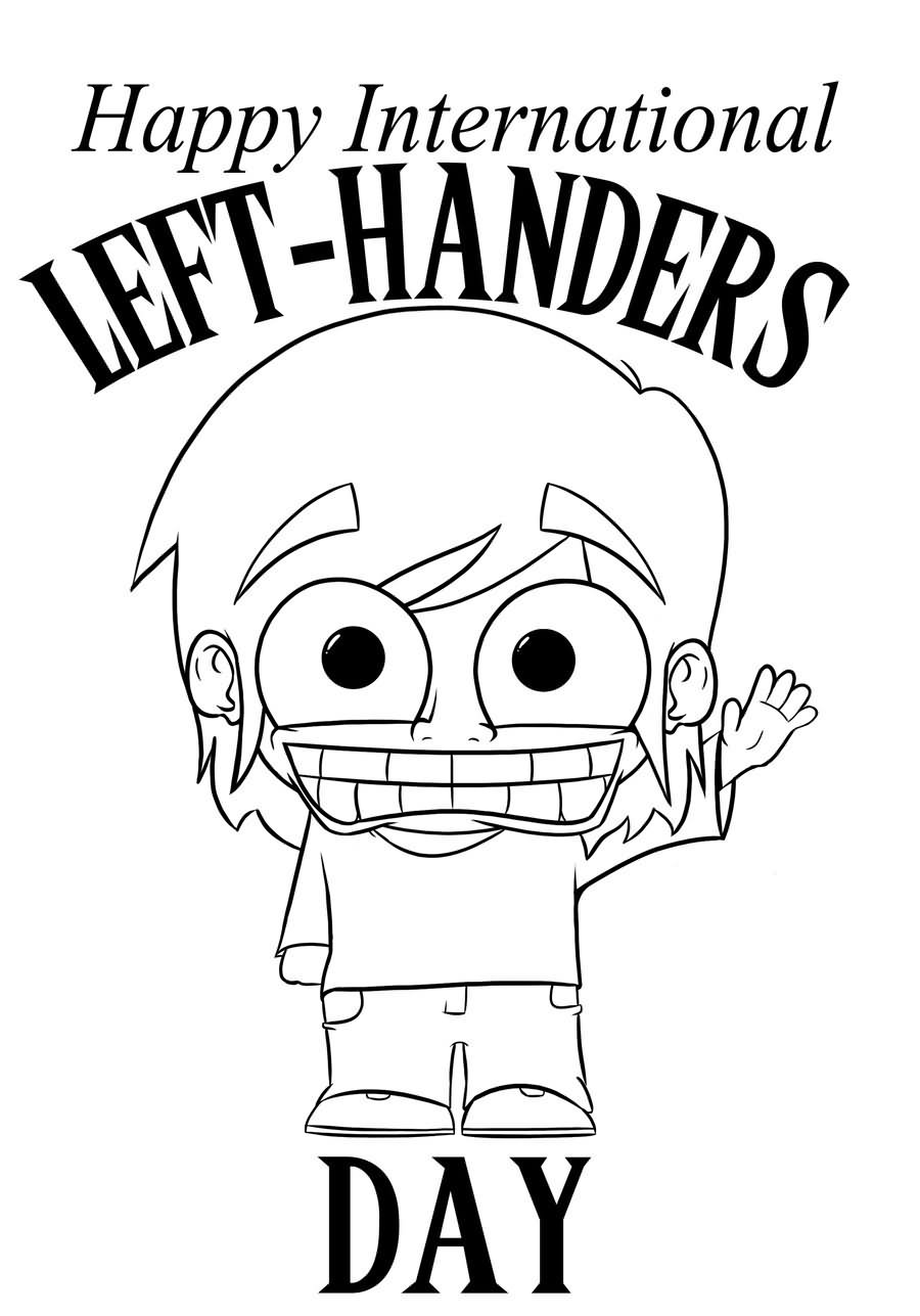 Happy International Left Handers Day Clipart