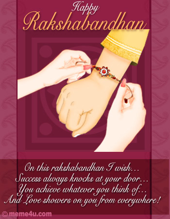 Happy Raksha Bandhan On This Raksha Bandhan I Wish Success Always Knocks At Your Door