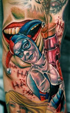 Harley Quinn Tattoo Design For Sleeve