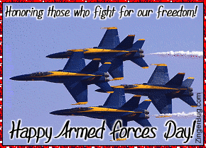 Honoring Those Who Fight For Our Freedom Happy Armed Forces Day Glitter