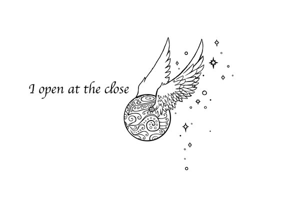 I Open At The Close - Classic Snitch Tattoo Stencil By Chelsea