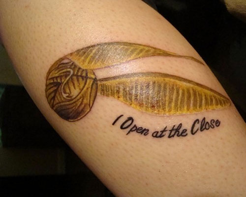 I Open At The Close - Cool Snitch Tattoo Design For Sleeve