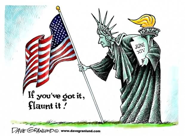If You've Got It Flaunt It Happy Flag Day Cartoon Picture