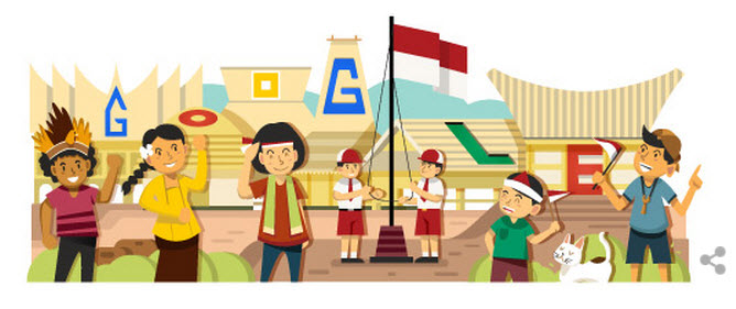 Indonesia Independence Day Google Doodle Picture