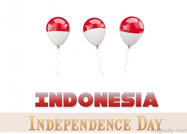 Indonesia Independence Day Wishes With Balloons Picture