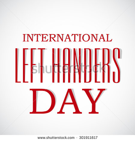 International Left Handers Day Stylish Text Picture
