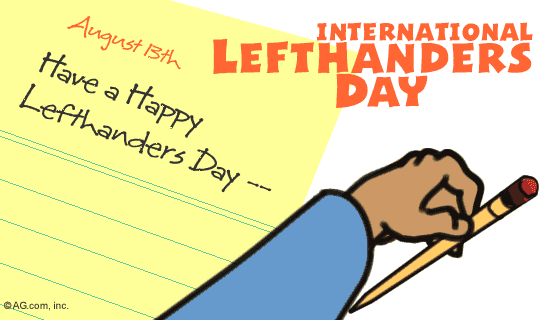 International Lefthanders Day Animated Picture