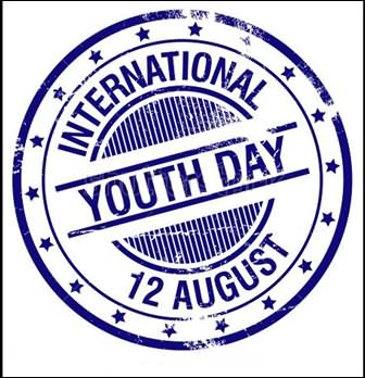 International Youth Day 12 August Rubber Stamp Picture