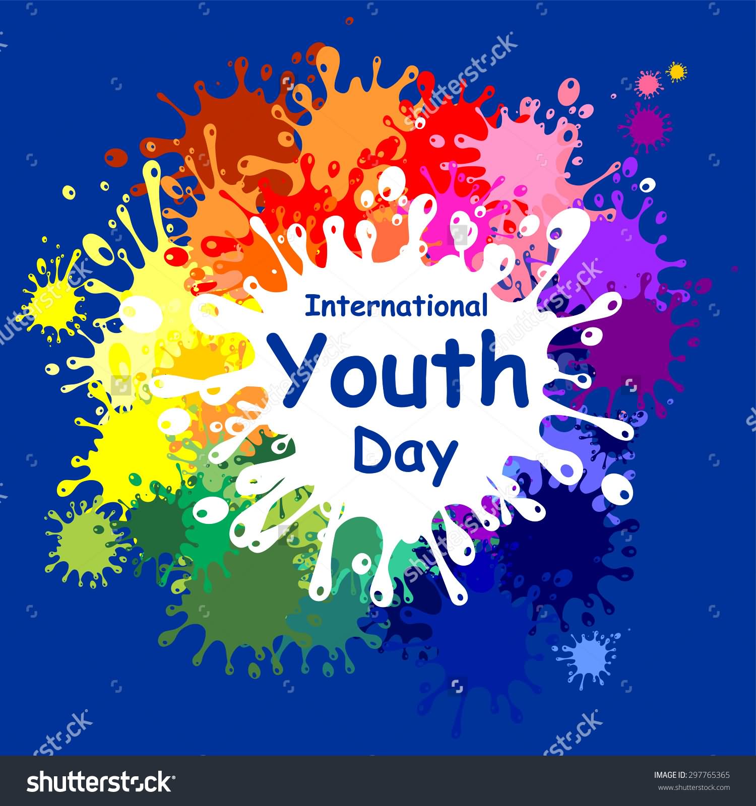 International Youth Day Colorful Splash Image