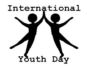 International Youth Day Silhouette Young Men Joining Hands