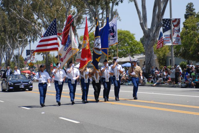 Joint Service Color Guard During Armed Forces Day Parade