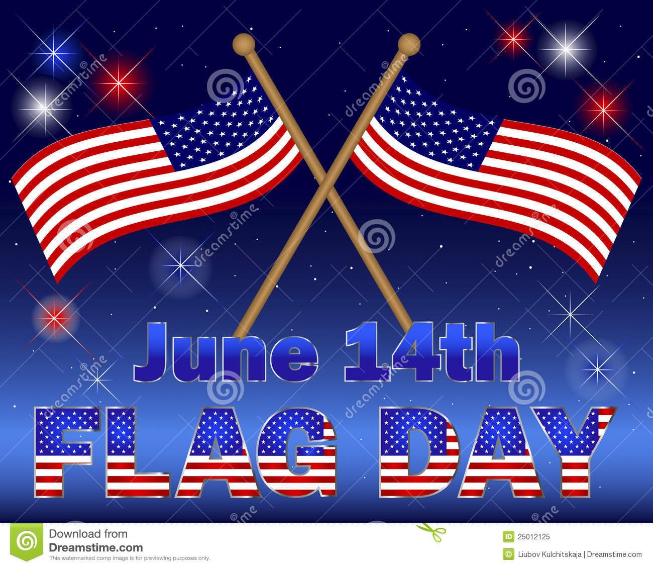 June 14th Flag Day Clipart