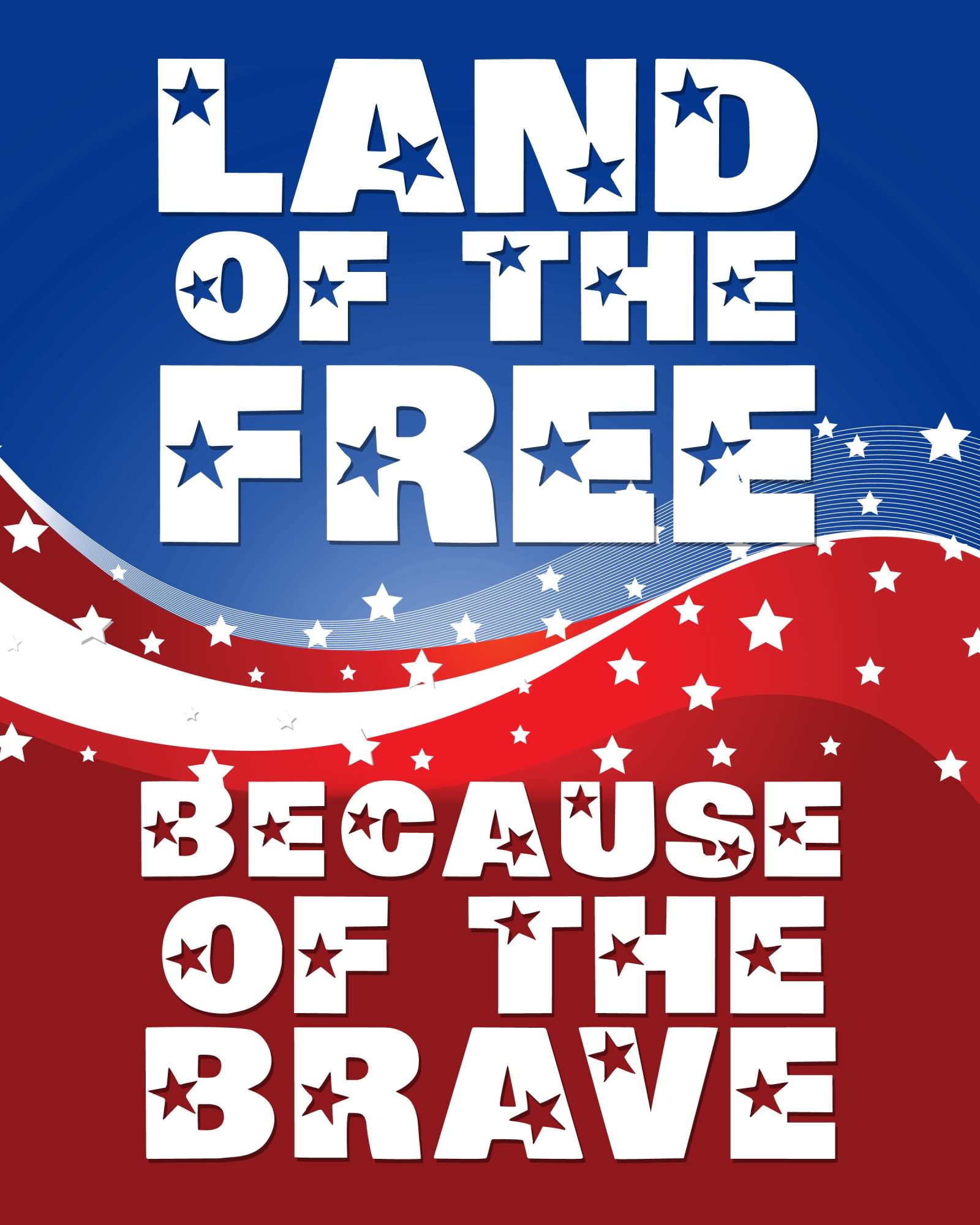 Land Of The Free Because Of The Brave Happy Memorial Day