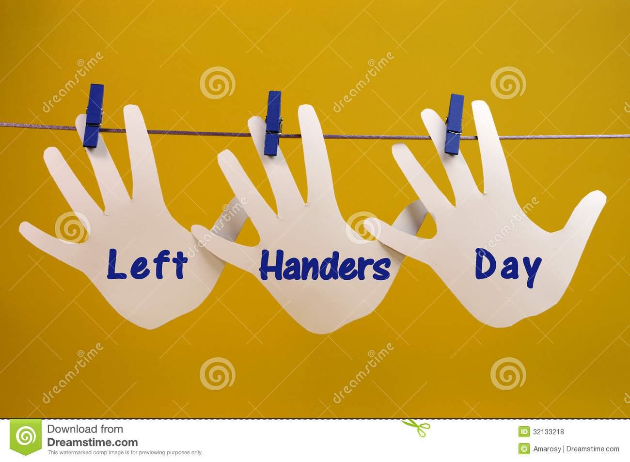 Left Handers Day Hanging Hands Picture