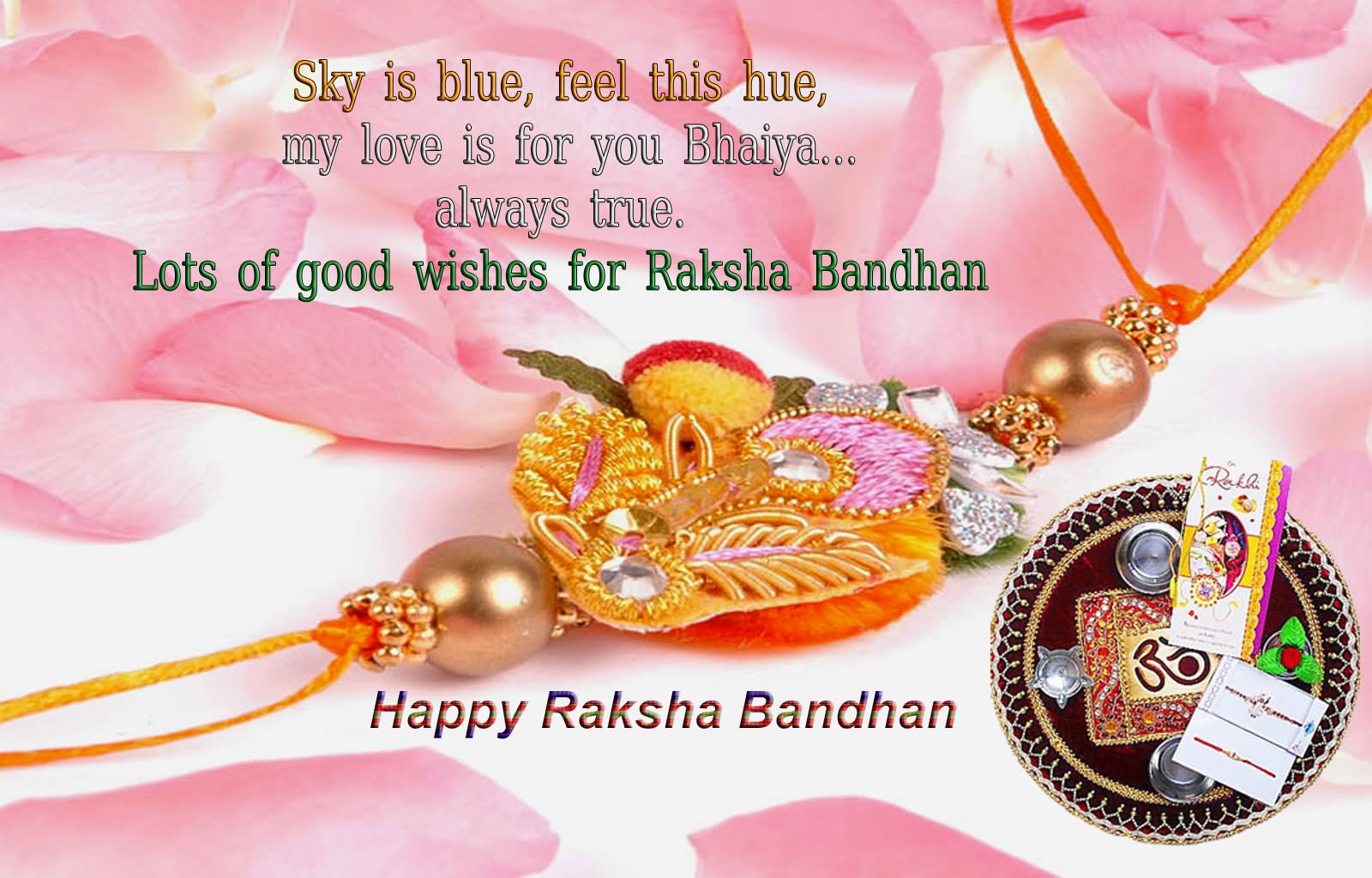 Lots Of Good Wishes For Raksha Bandhan Wishes For Brother