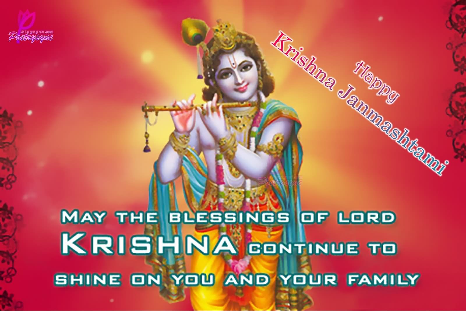 May The Blessings Of Lord Krishna Continue To Shine On You And Your Family