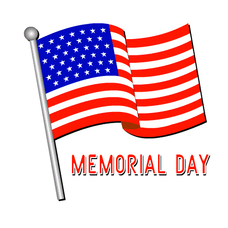 Memorial Day 2016  American Flag Clipart Image