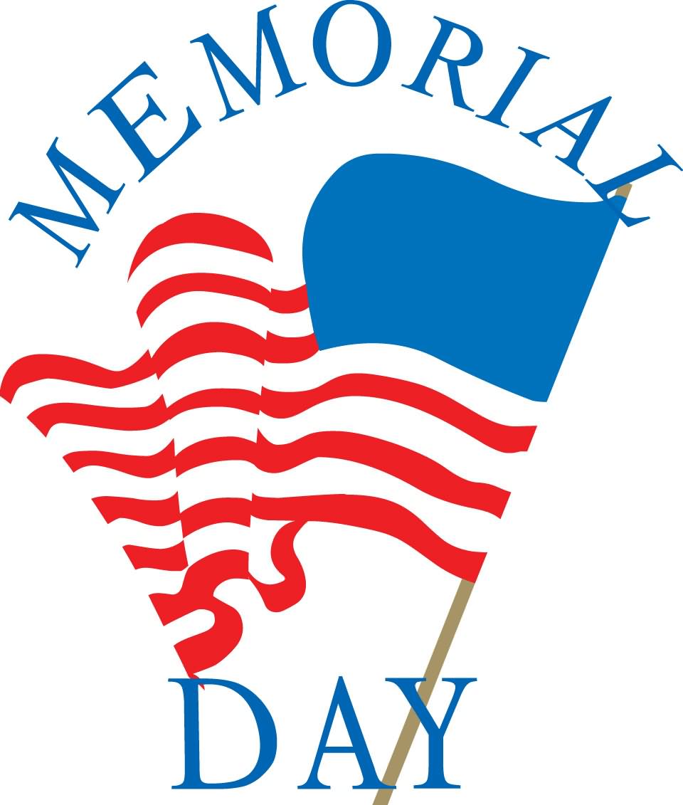 Memorial Day American Waving Flag Clipart