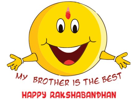 My Brother Is The Best Happy Raksha Bandhan Smiley Picture