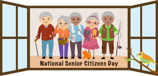 National Senior Citizen Day Cartoon Picture
