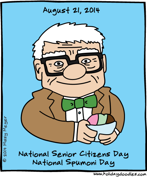 National Senior Citizens Day Cartoon Picture