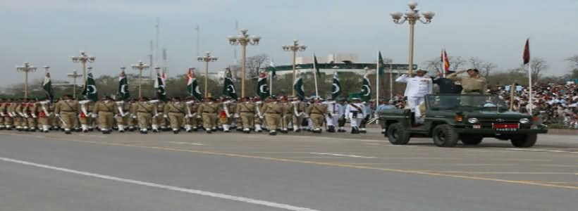 Panorama View Of The Pakistan Independence Day Parade