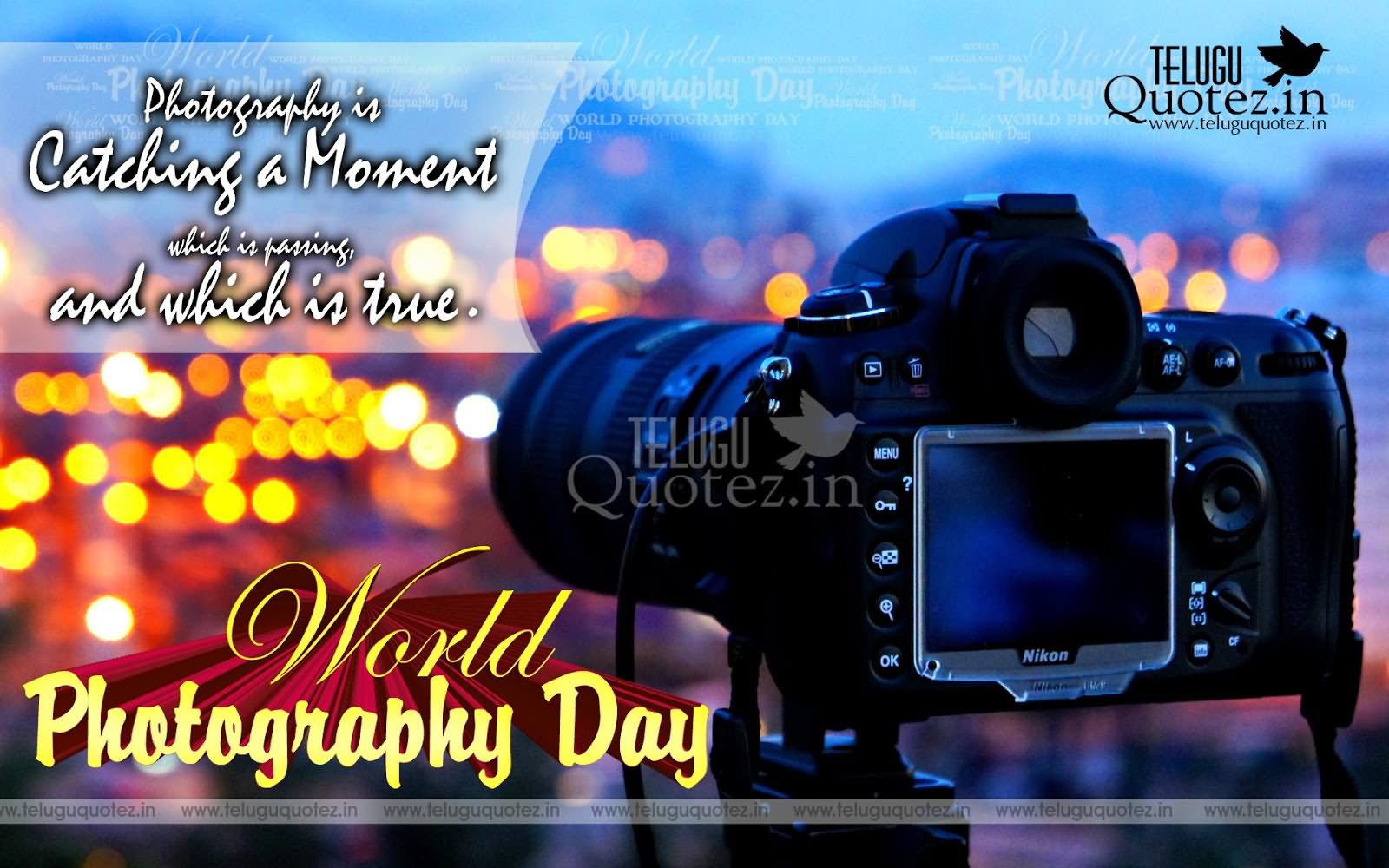 Photography Is Catching A Moment Which Is Passing, And Which Is True. World Photography Day