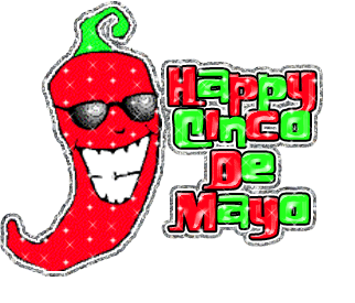 Red Pepper Smiles And Wishing You Happy Cinco de Mayo Glitter