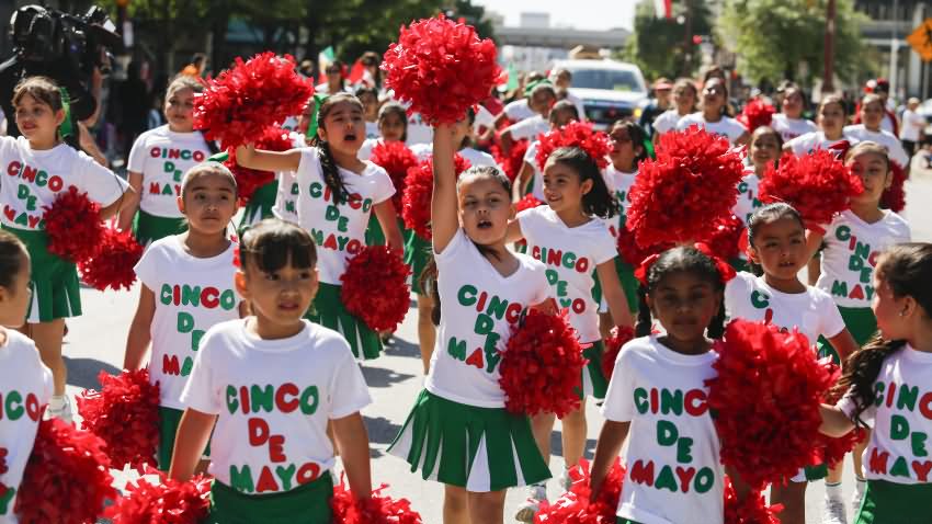 School Children Celebrating Cinco de Mayo