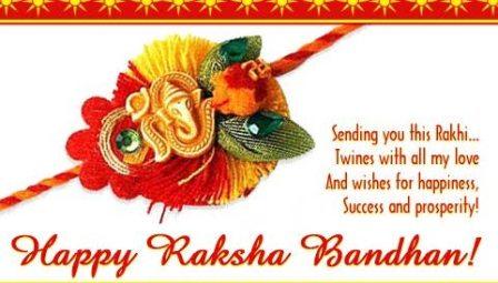 Sending You This Rakhi Twines With All My Love And Wishes For Happiness Success And Prosperity Happy Raksha Bandhan