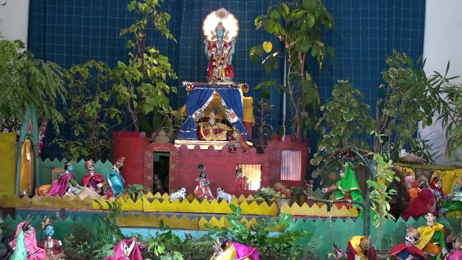 Shri Krishna Janmashtami Decorated Jhanki Picture