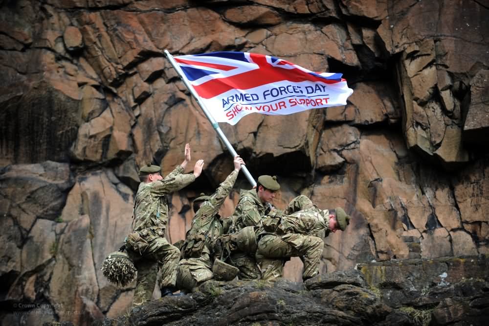 Soldiers Installing Armed Forces Day Flag Picture