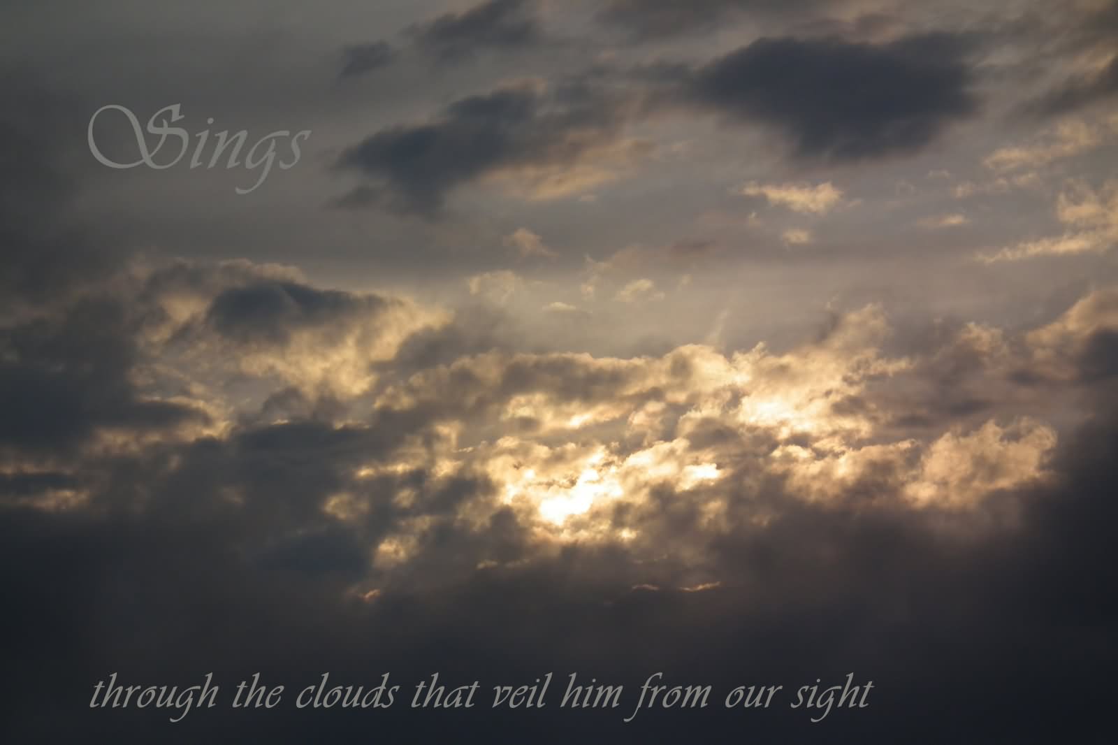Through The Clouds That Veil Him From Our Sight Ascension Day Wishes Picture